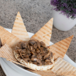 PANELA HORNEADA CON CHAMPIÑONES